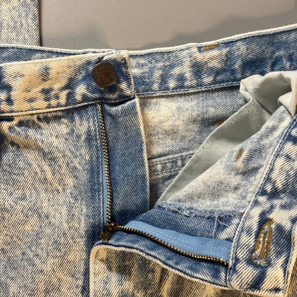 Vintage Rustler Brand Mens Jeans 39x30 Acid Wash Denim Straight Leg Zip Fly 80s - Picture 3 of 9